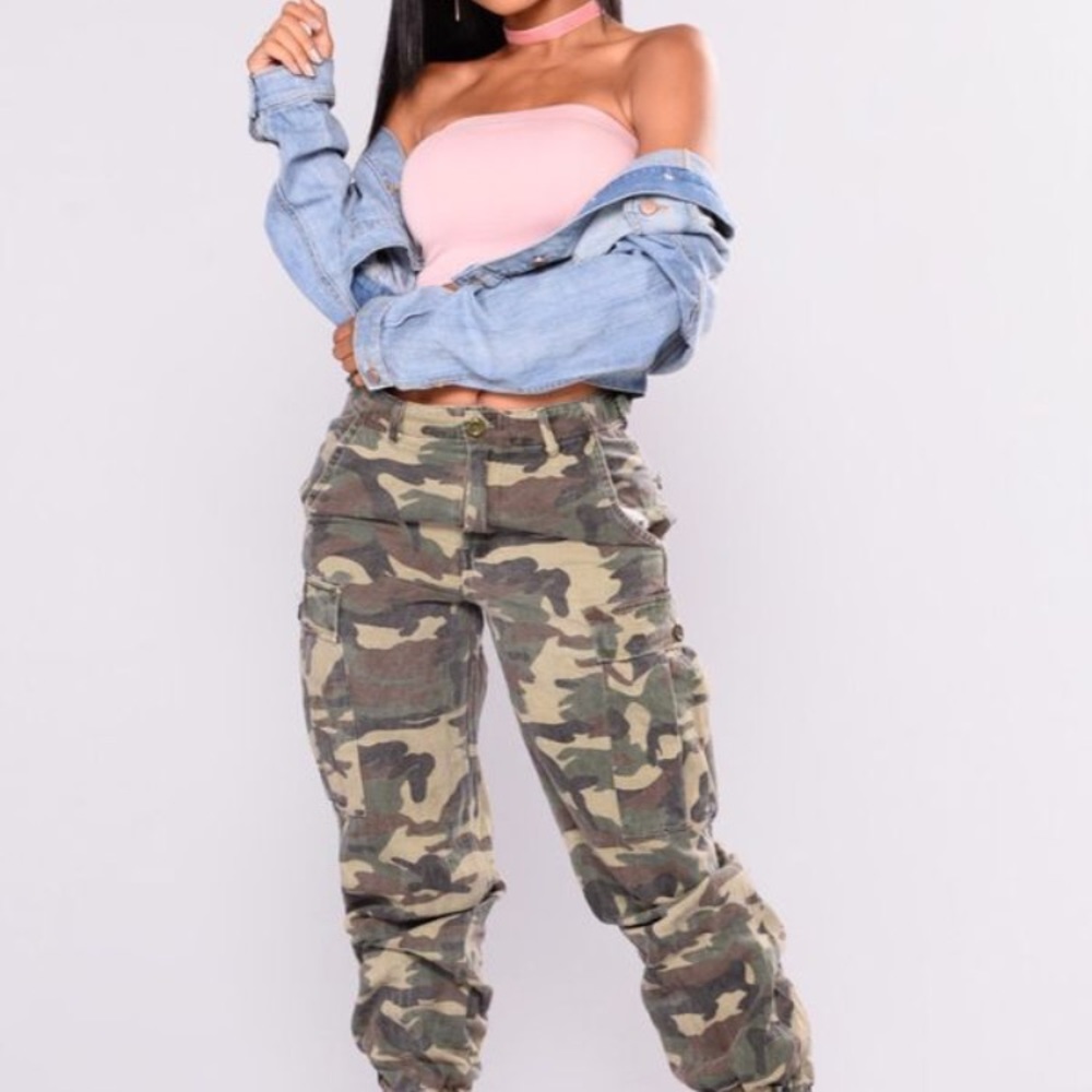 Fashion Nova Army Print Pants